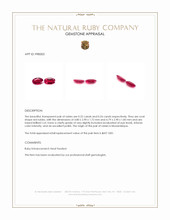 0.46 Ct.Tw.Total Carat Weight Ruby Pair from Mozambique Appraisal