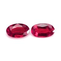 0.46 Ct.Tw.Total Carat Weight Ruby Pair from Mozambique Video