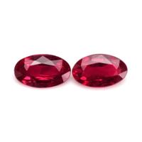 0.46 Ct.Tw.Total Carat Weight Ruby Pair from Mozambique Video