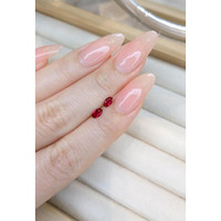 0.46 Ct.Tw.Total Carat Weight Ruby Pair from Mozambique Life Style