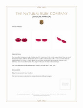 0.47 Ct.Tw.Total Carat Weight Ruby Pair from Mozambique Appraisal