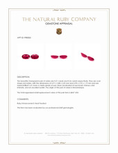 0.47 Ct.Tw.Total Carat Weight Ruby Pair from Mozambique Appraisal