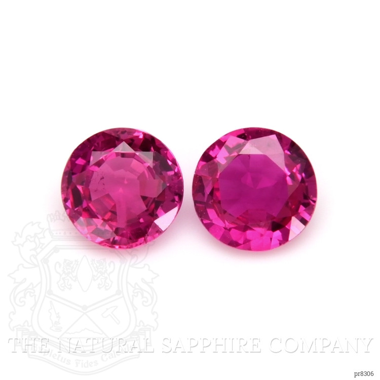 0.50 Ct.Tw. Pinkish Red Ruby Pair from Mozambique