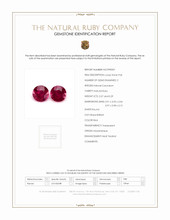 0.56 Ct.Tw.Total Carat Weight Ruby Pair from Mozambique Scan Report