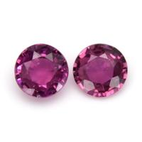 0.60&nbsp;Ct.Tw.Total Carat Weight Purple Sapphire Pair from Ceylon (Sri Lanka) Video