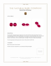 0.85 Ct.Tw.Total Carat Weight Ruby Pair from Mozambique Appraisal