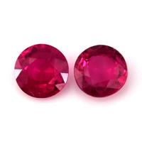 0.85 Ct.Tw.Total Carat Weight Ruby Pair from Mozambique Video