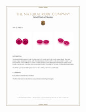 0.95 Ct.Tw.Total Carat Weight Pinkish Red Ruby Pair from Mozambique Appraisal