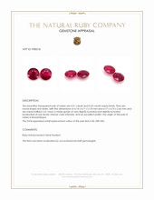 1.05 Ct.Tw.Total Carat Weight Ruby Pair from Mozambique Appraisal