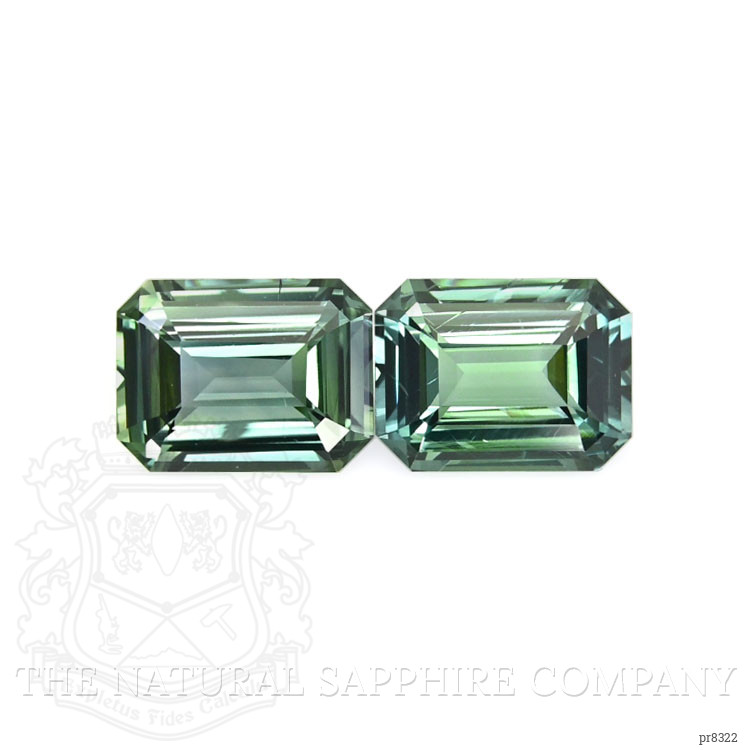 3.28 Ct.Tw. Green Sapphire Pair from Madagascar