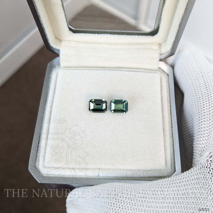 3.28 Ct.Tw. Green Sapphire Pair from Madagascar