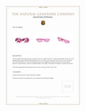 6.43 Ct.Tw.Total Carat Weight Pink Topaz Pair from Ceylon (Sri Lanka) Appraisal