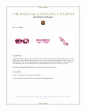 6.77 Ct.Tw.Total Carat Weight Pink Topaz Pair from Ceylon (Sri Lanka) Appraisal