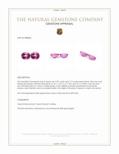 6.52 Ct.Tw.Total Carat Weight Pink Topaz Pair from Ceylon (Sri Lanka) Appraisal