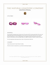 6.48 Ct.Tw.Total Carat Weight Pink Topaz Pair from Ceylon (Sri Lanka) Appraisal