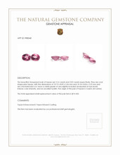 6.18 Ct.Tw.Total Carat Weight Pink Topaz Pair from Ceylon (Sri Lanka) Appraisal