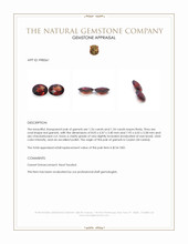 2.60 Ct.Tw.Total Carat Weight Red Garnet Pair from Ceylon (Sri Lanka) Appraisal