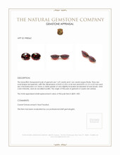 3.35 Ct.Tw.Total Carat Weight Garnet Pair from Ceylon (Sri Lanka) Appraisal