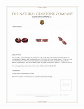 2.97 Ct.Tw.Total Carat Weight Red Garnet Pair from Ceylon (Sri Lanka) Appraisal