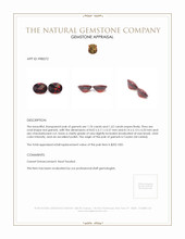 3.36 Ct.Tw.Total Carat Weight Red Garnet Pair from Ceylon (Sri Lanka) Appraisal