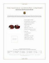 3.08 Ct.Tw.Total Carat Weight Garnet Pair from Ceylon (Sri Lanka) Scan Report