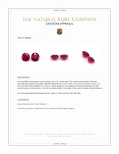 1.12 Ct.Tw.Total Carat Weight Pinkish Red Ruby Pair from Mozambique Appraisal