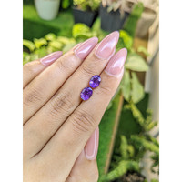 2.19&nbsp;Ct.Tw.Total Carat Weight Amethyst Pair from Ceylon (Sri Lanka) Life Style