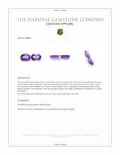 1.98 Ct.Tw.Total Carat Weight Amethyst Pair from Ceylon (Sri Lanka) Appraisal
