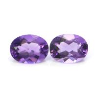 1.98&nbsp;Ct.Tw.Total Carat Weight Amethyst Pair from Ceylon (Sri Lanka) Video