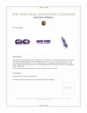 2.08 Ct.Tw.Total Carat Weight Purple Amethyst Pair from Ceylon (Sri Lanka) Appraisal