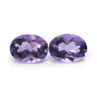 2.08&nbsp;Ct.Tw.Total Carat Weight Amethyst Pair from Ceylon (Sri Lanka) Video