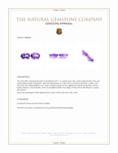 2.17 Ct.Tw.Total Carat Weight Purple Amethyst Pair from Ceylon (Sri Lanka) Appraisal