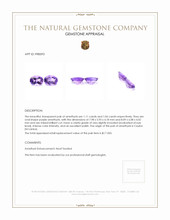 2.17 Ct.Tw.Total Carat Weight Amethyst Pair from Ceylon (Sri Lanka) Appraisal