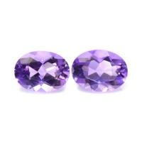 2.17 Ct.Tw.Total Carat Weight Amethyst Pair from Ceylon (Sri Lanka) Video