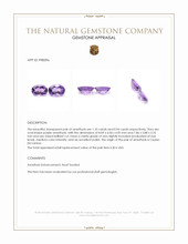 2.04 Ct.Tw.Total Carat Weight Purple Amethyst Pair from Ceylon (Sri Lanka) Appraisal