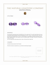 6.00 Ct.Tw.Total Carat Weight Purple Amethyst Pair from Ceylon (Sri Lanka) Appraisal