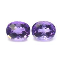5.56&nbsp;Ct.Tw.Total Carat Weight Amethyst Pair from Ceylon (Sri Lanka) Video