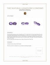 6.24 Ct.Tw.Total Carat Weight Amethyst Pair from Ceylon (Sri Lanka) Appraisal