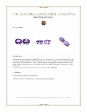 6.22 Ct.Tw.Total Carat Weight Purple Amethyst Pair from Ceylon (Sri Lanka) Appraisal