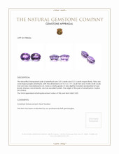 6.22 Ct.Tw.Total Carat Weight Amethyst Pair from Ceylon (Sri Lanka) Appraisal