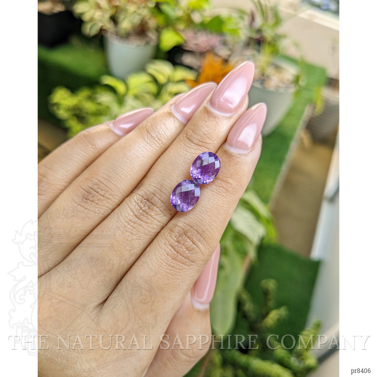 6.22 Ct.Tw. Amethyst Pair from Ceylon (Sri Lanka)