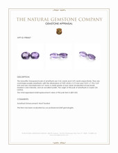 5.03 Ct.Tw.Total Carat Weight Purple Amethyst Pair from Ceylon (Sri Lanka) Appraisal