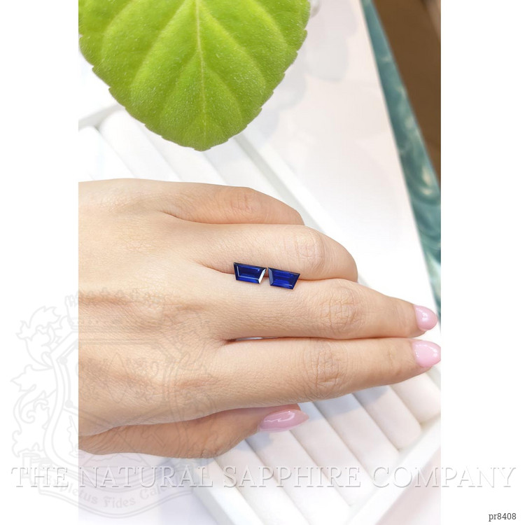2.45 Ct.Tw. Blue Sapphire Pair from Ceylon (Sri Lanka)