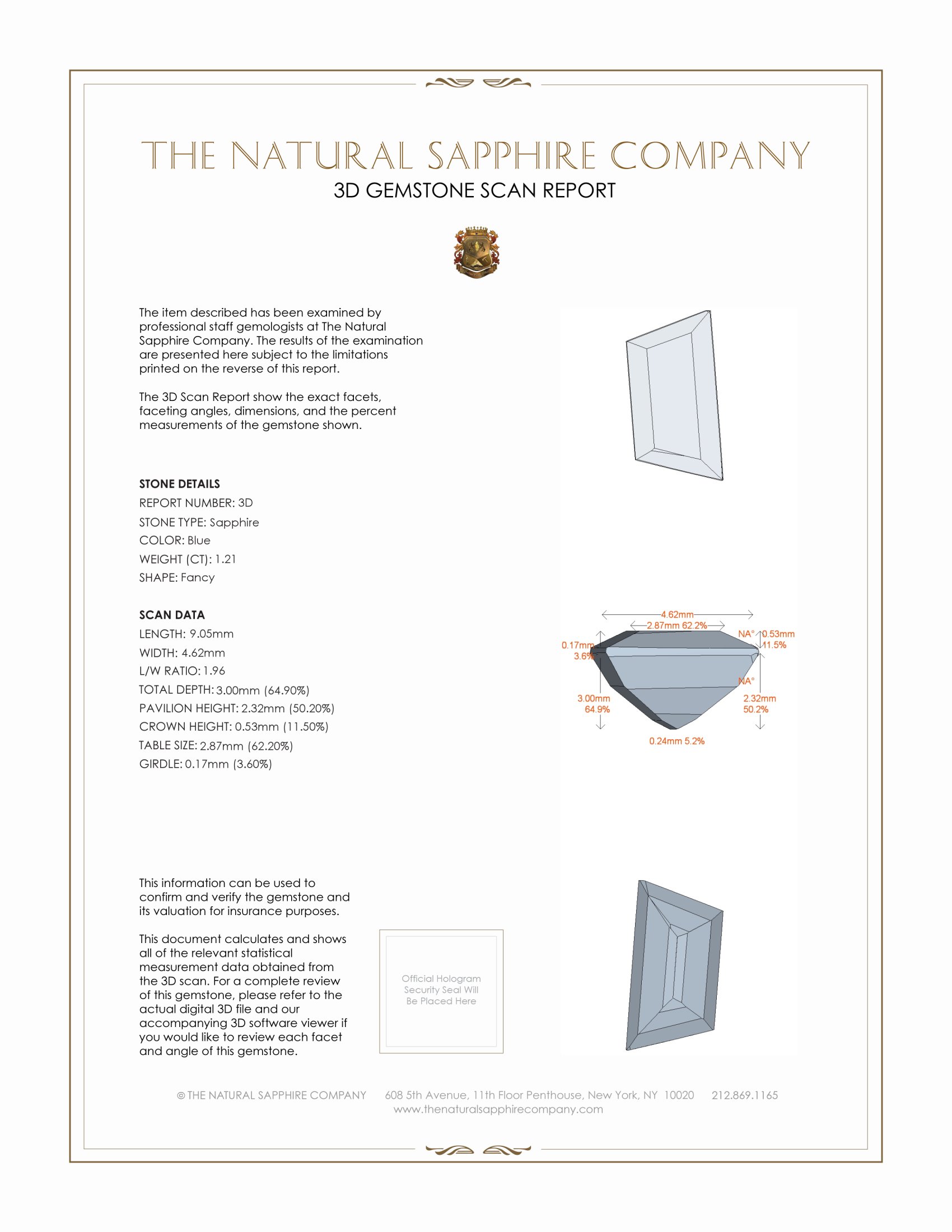 2.45 Ct.Tw. Blue Sapphire Pair from Ceylon (Sri Lanka)
