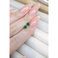 0.74 Ct.Tw.Total Carat Weight Emerald Pair from Madagascar Life Style