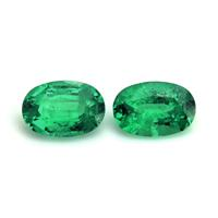 0.88 Ct.Tw.Total Carat Weight Emerald Pair from Madagascar Video