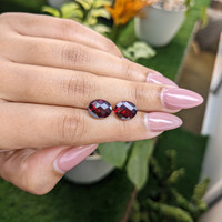 6.28&nbsp;Ct.Tw.Total Carat Weight Garnet Pair from Ceylon (Sri Lanka) Life Style