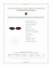 2.78 Ct.Tw.Total Carat Weight Red Garnet Pair from Ceylon (Sri Lanka) Scan Report