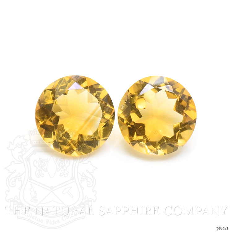 8.30 Ct.Tw. Citrine Pair from Ceylon (Sri Lanka)