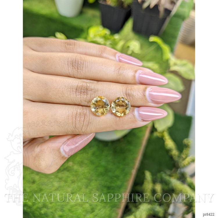 7.62 Ct.Tw. Citrine Pair from Ceylon (Sri Lanka)